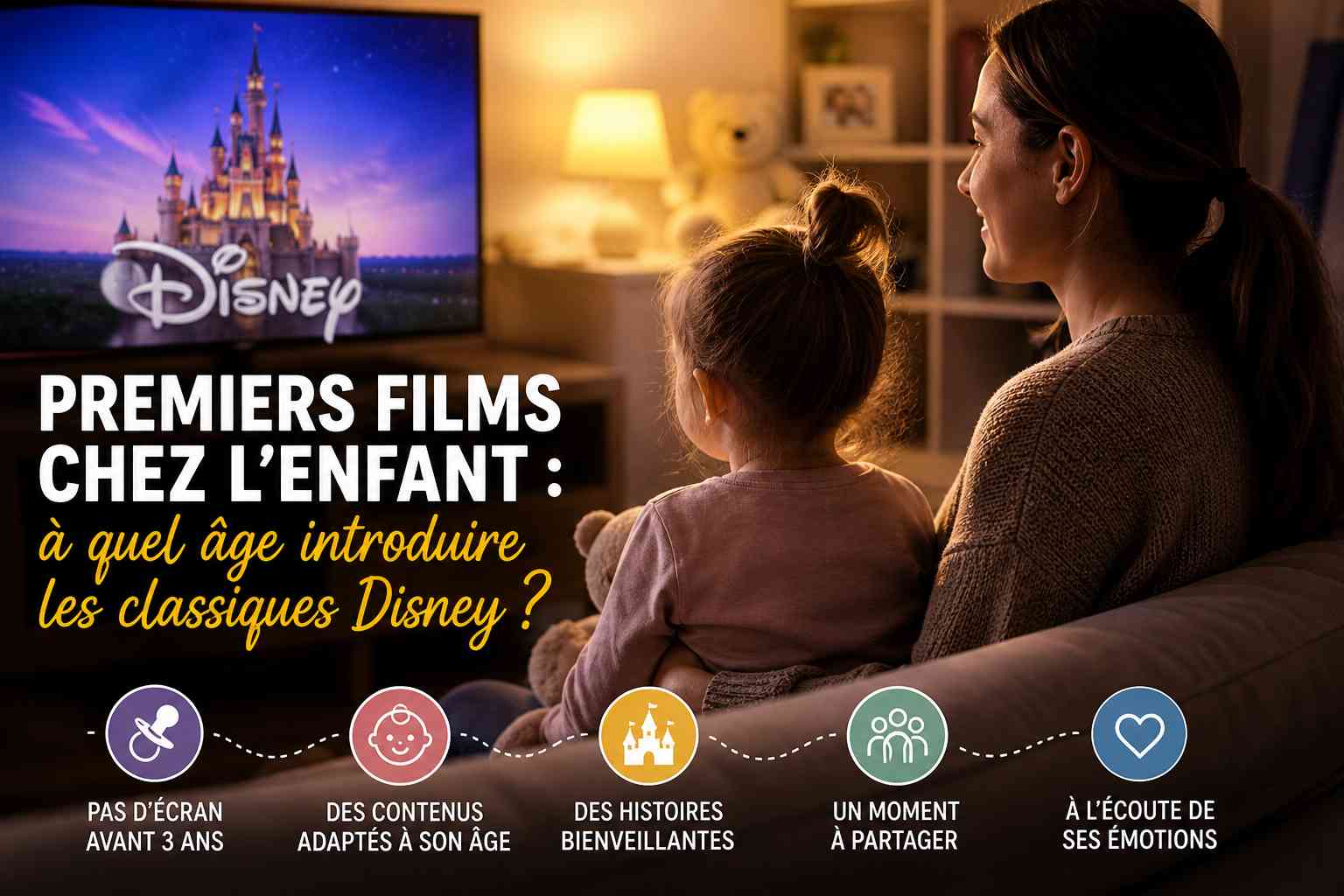 Premiers films chez l’enfant : à quel âge introduire les classiques Disney ?